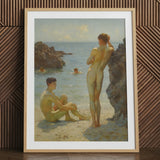 Lovers of the Sun - Henry Scott Tuke Fine Art Print / Canvas, Henry Scott Tuke, Tuke Fine Art, Cornish Coast