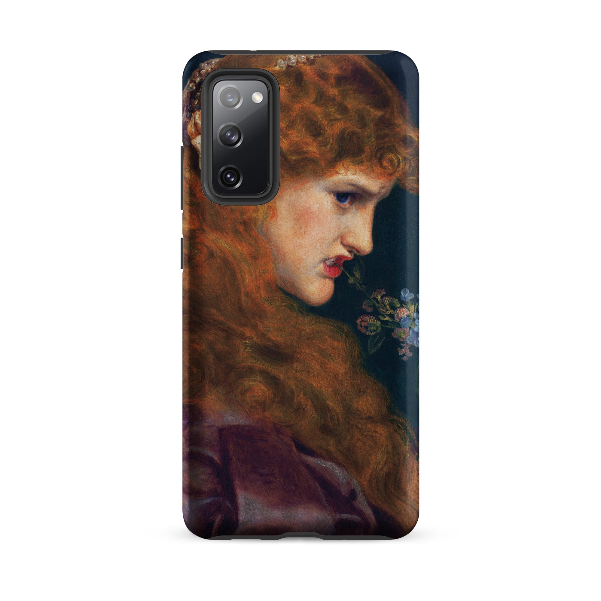 Love’s Shadow Frederick Sandys Samsung Case, Galaxy S20 Fe / Matte, Black Smartphone Case Classical Painting Woman Long Red