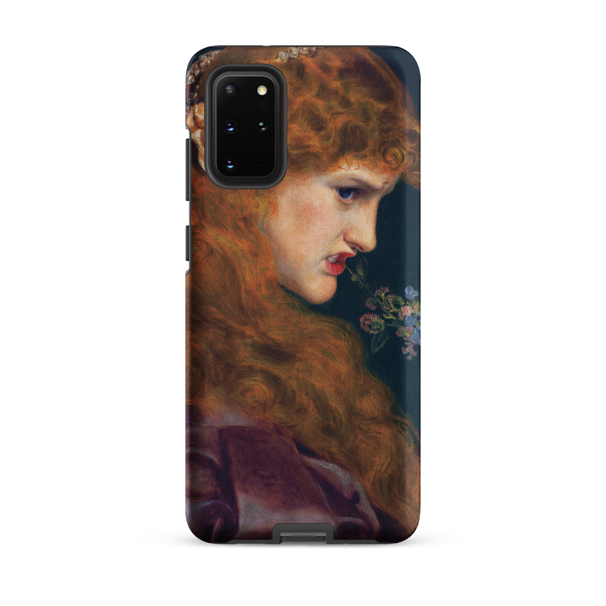 Love’s Shadow Frederick Sandys Samsung Case, Galaxy S20 Plus / Matte, Smartphone Case Classical Painting Woman Red Hair Dark