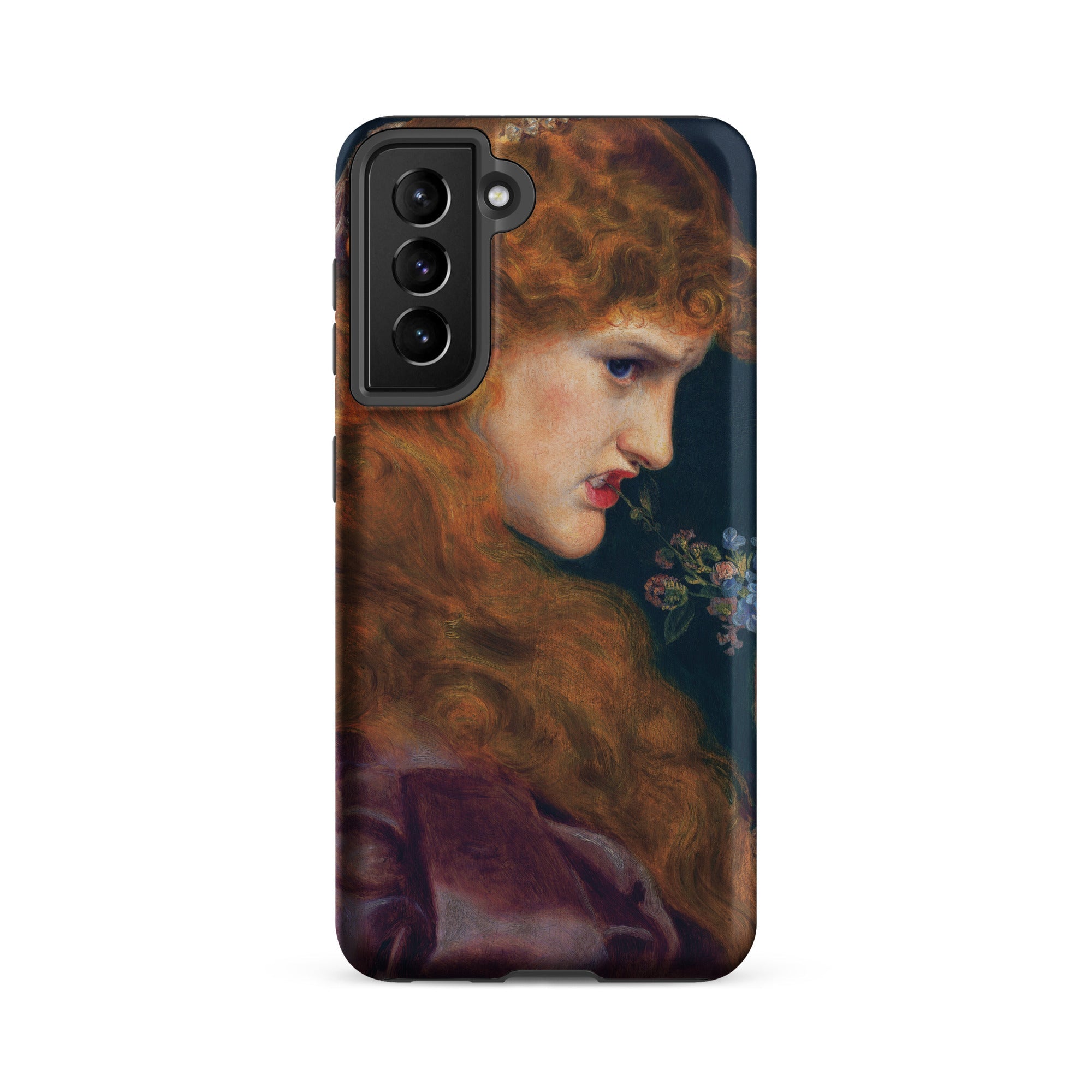 Love’s Shadow Frederick Sandys Samsung Case, Galaxy S21 Fe / Matte, Smartphone Case Classical Painting Woman Red Hair