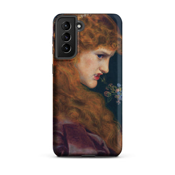 Love’s Shadow - Frederick Sandys Samsung Case, Galaxy S21 Plus / Matte, Smartphone Case Printed Painting Woman Long Red Hair