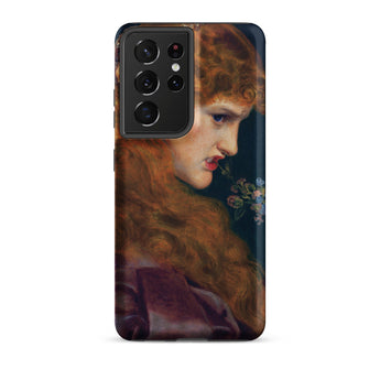Love’s Shadow - Frederick Sandys Samsung Case, Galaxy S21 Ultra / Matte, Smartphone Case Classical Painting Woman Long Hair