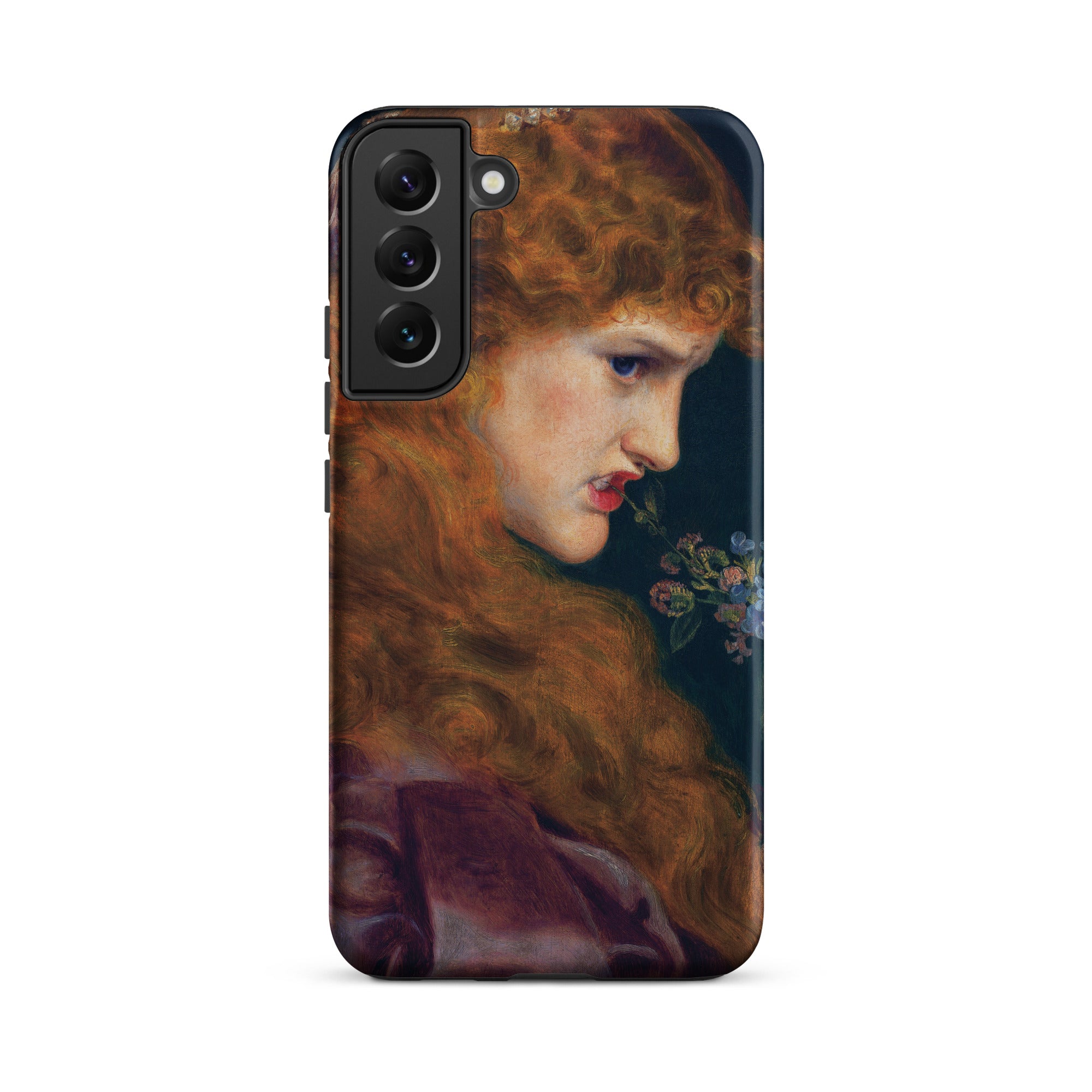 Love’s Shadow Frederick Sandys Samsung Case, Galaxy S22 Plus / Matte, Black Phone Case Artistic Depiction Woman Long Auburn