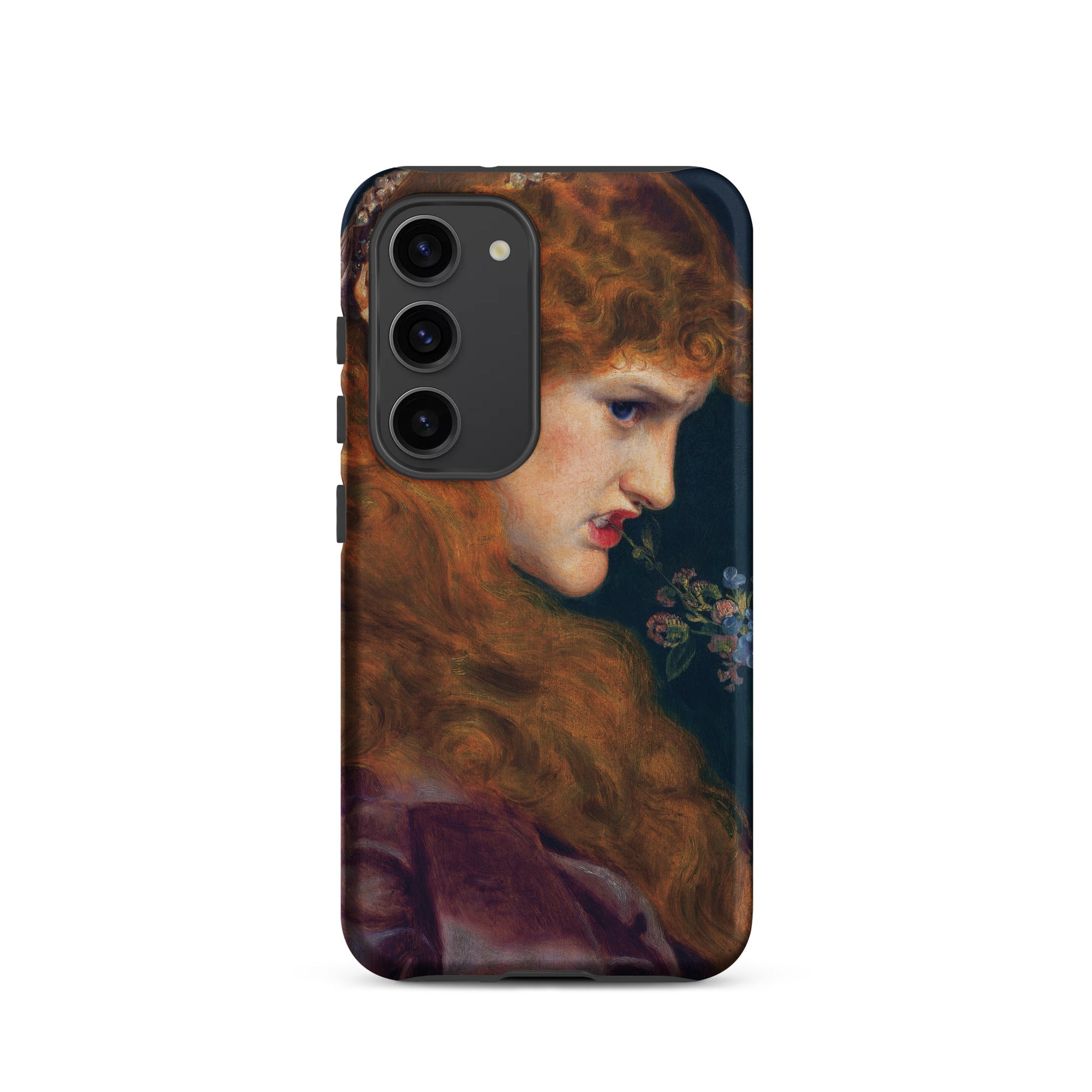 Love’s Shadow Frederick Sandys Samsung Case, Galaxy S23 / Matte, Smartphone Pre Raphaelite Painting Woman Long Red Hair Case