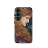 Love’s Shadow - Frederick Sandys Samsung Case, Galaxy S24 / Matte, Phone Case Painting Woman Long Red Hair Floral