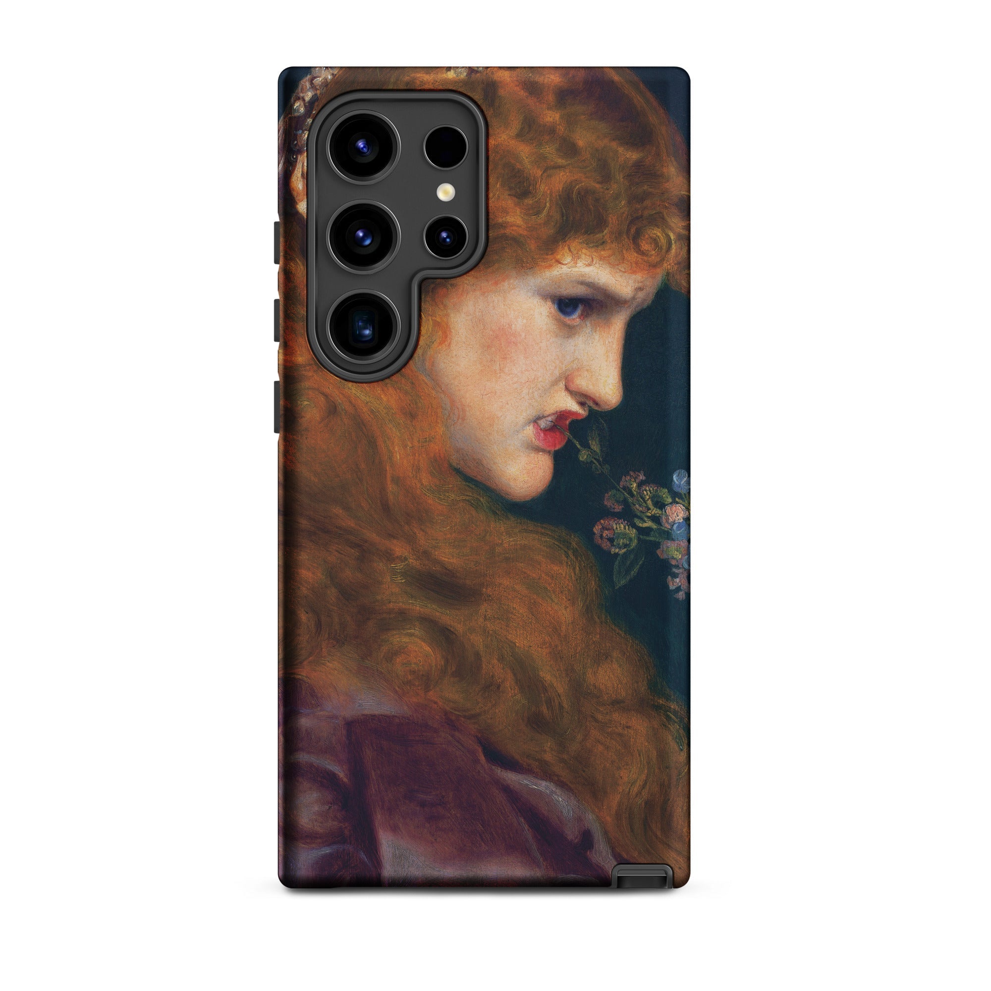 Love’s Shadow Frederick Sandys Samsung Case, Galaxy S24 Ultra / Matte, Smartphone Case Classical Painting Woman Red Hair
