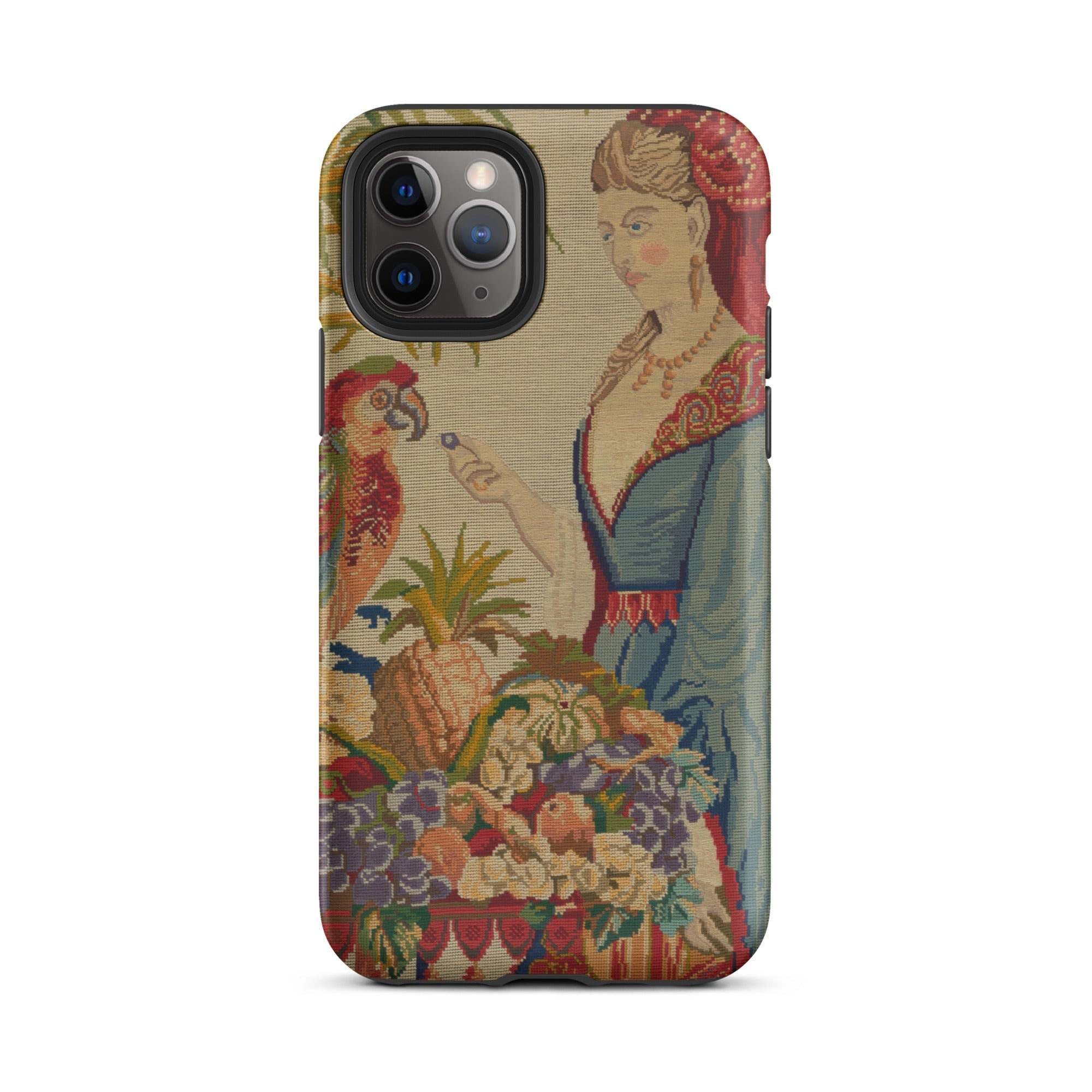 Lunch Break Berlin Wool Work Iphone Case, 11 Pro / Matte, Tapestry Patterned Phone Case
