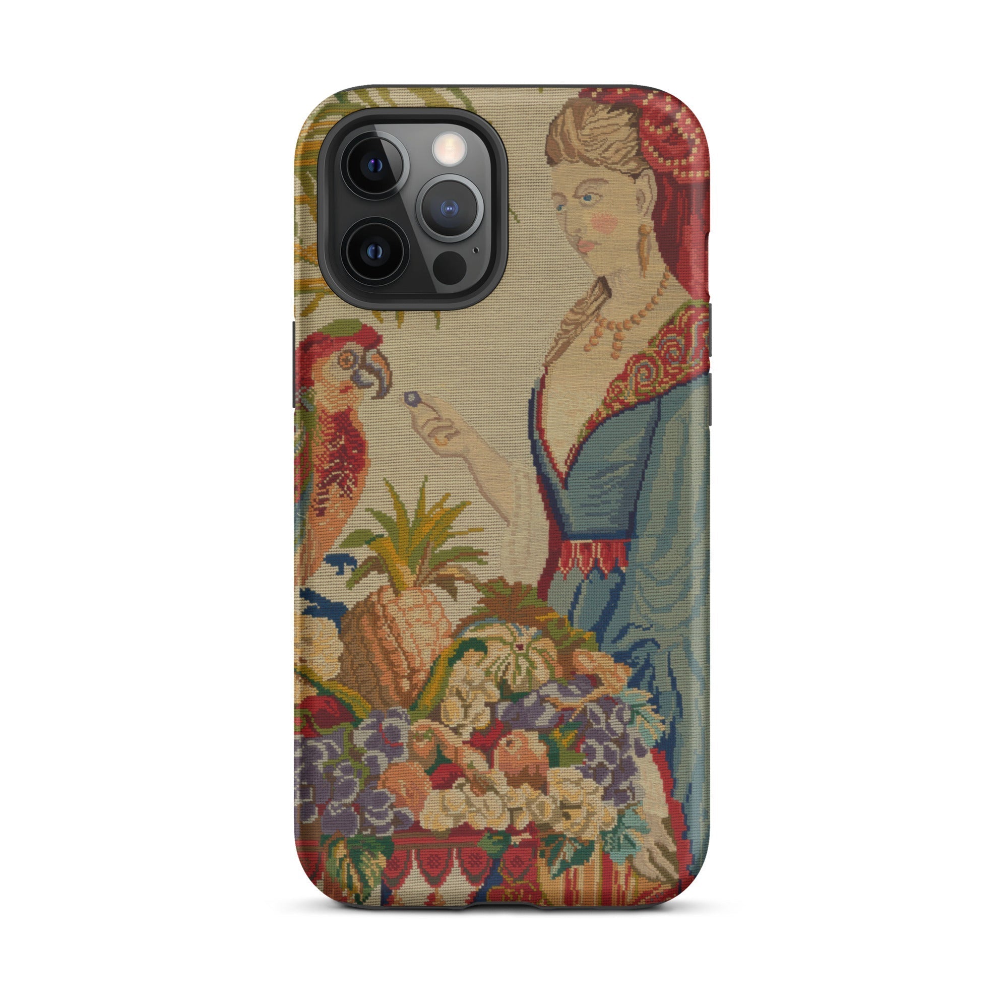 Lunch Break Berlin Wool Work Iphone Case, 12 Pro Max / Matte, Tapestry Style Phone Case