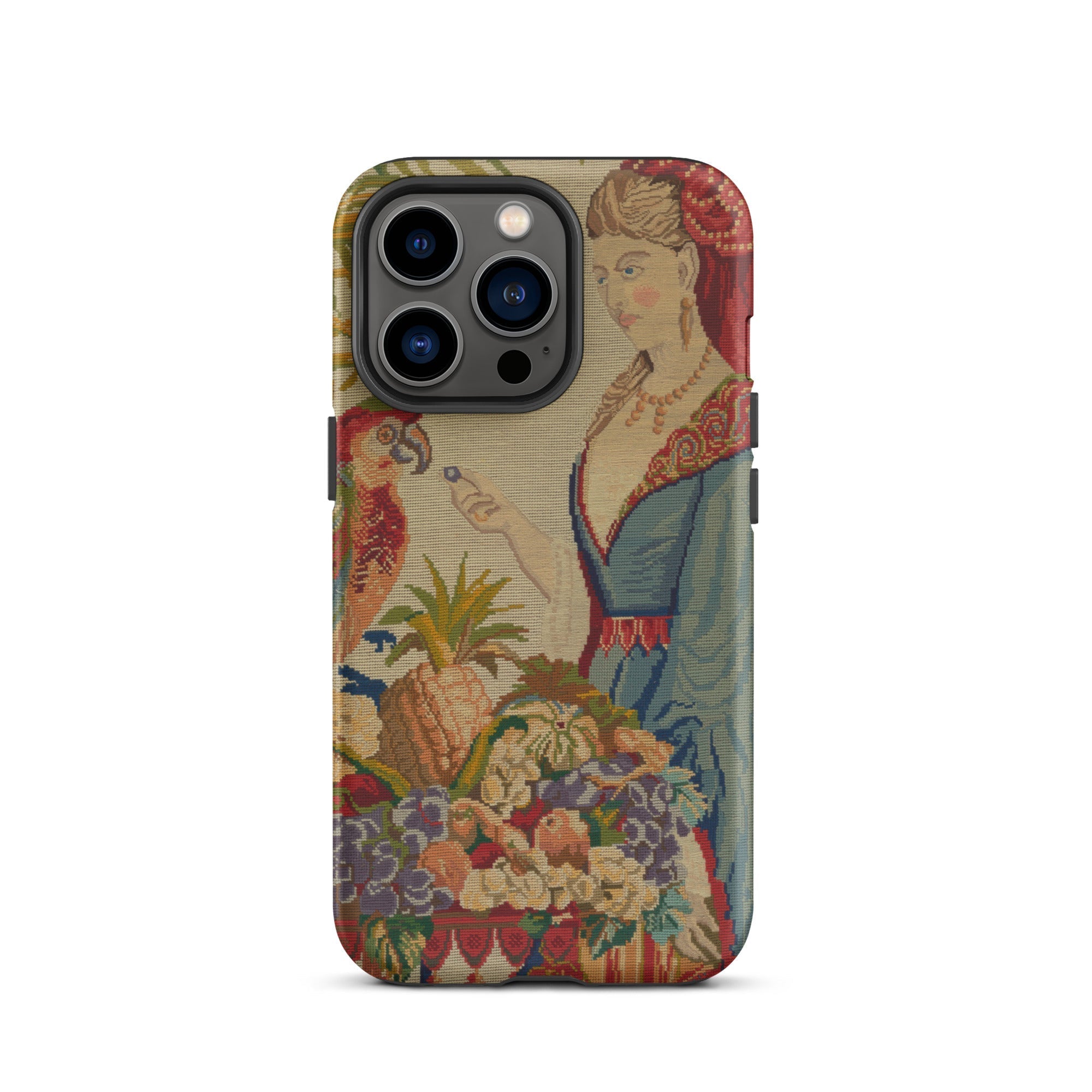 Lunch Break Berlin Wool Work Iphone Case, 13 Pro / Matte, Tapestry Patterned Iphone Case