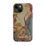 Lunch Break - Berlin Wool Work Iphone Case 15 Plus / Matte Tapestry-patterned Phone Case Berlin Wool Work, Half Overripe Indulgence, Myth,