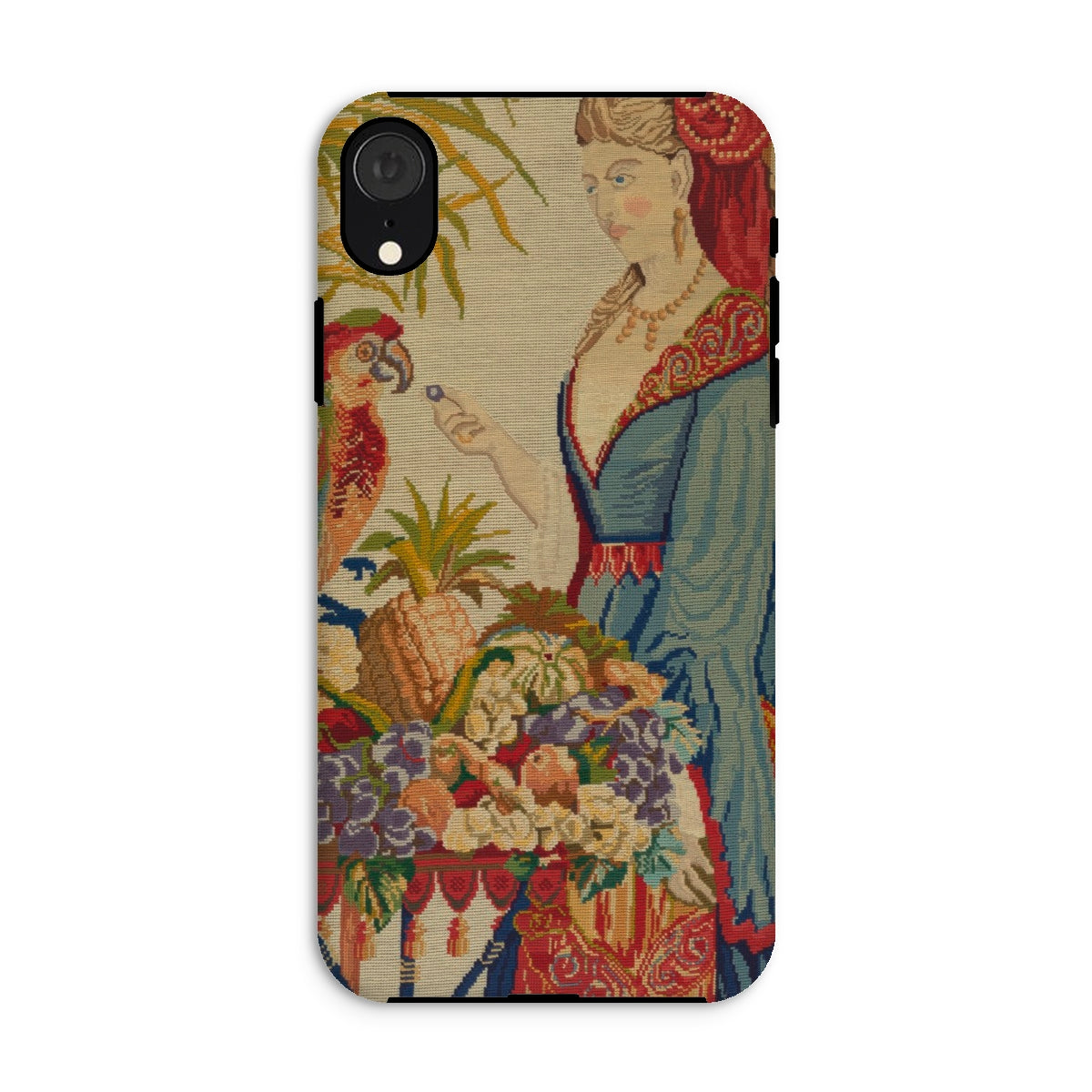 Lunch Break Berlin Wool Work Iphone Case, Xr / Matte, Tapestry Patterned Phone Case