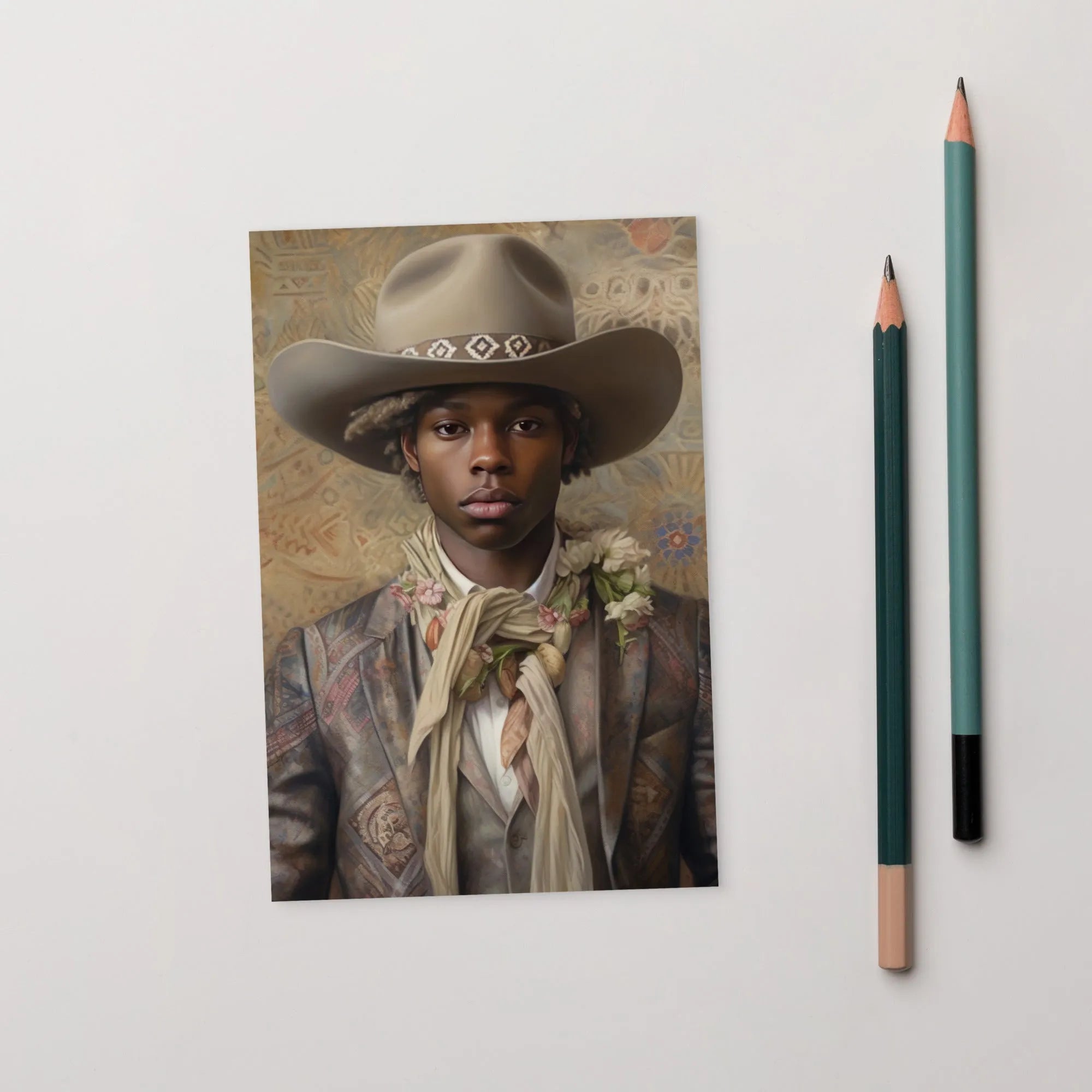 Lysander - Gay Black Cowboy Art - Afroamerican Queerart Dandy - 4’x6’ - Posters Prints & Visual Artwork - Aesthetic Art