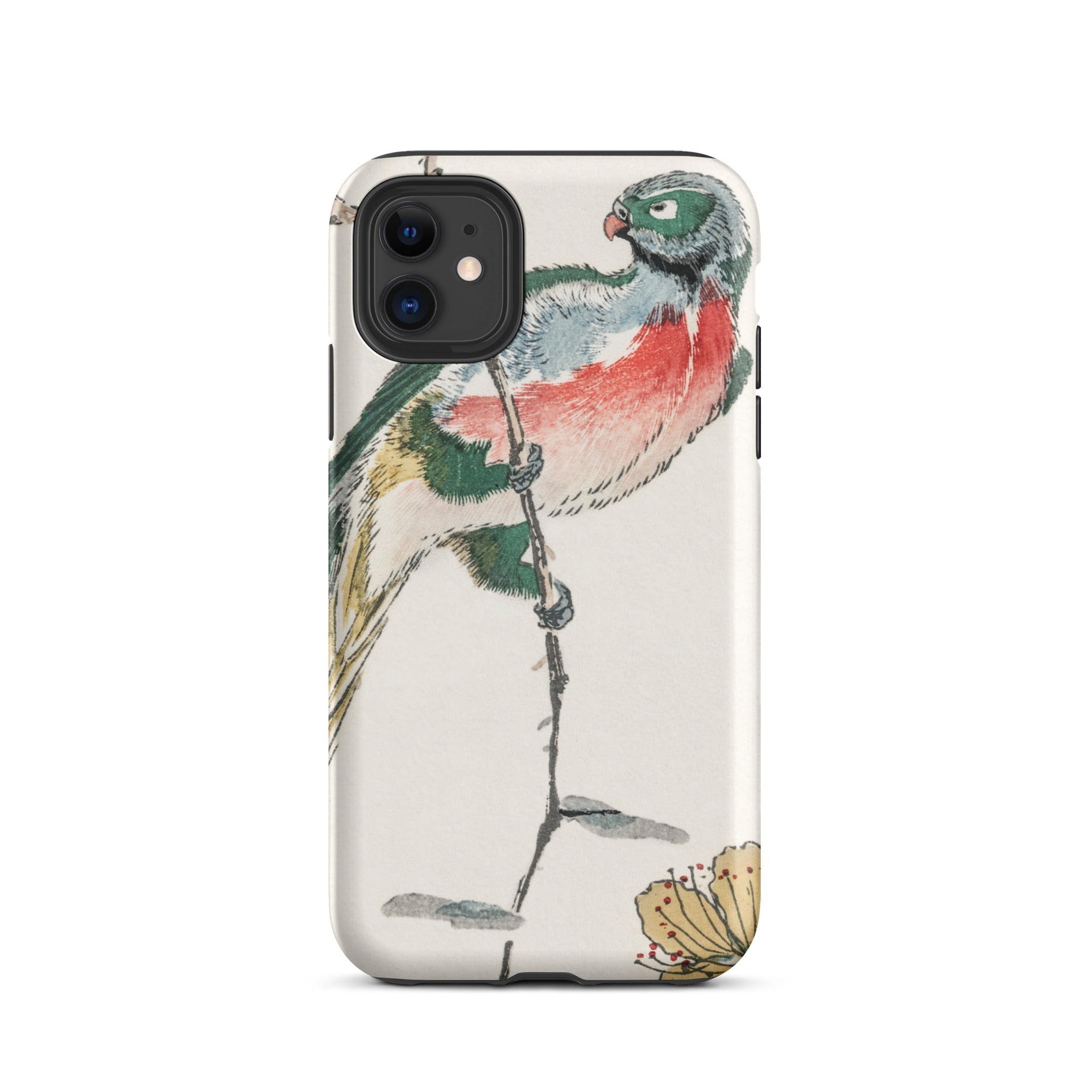Macaw Numata Kashu Meiji Bird Art Iphone Case, 11 / Matte, Phone Case Bird Illustration
