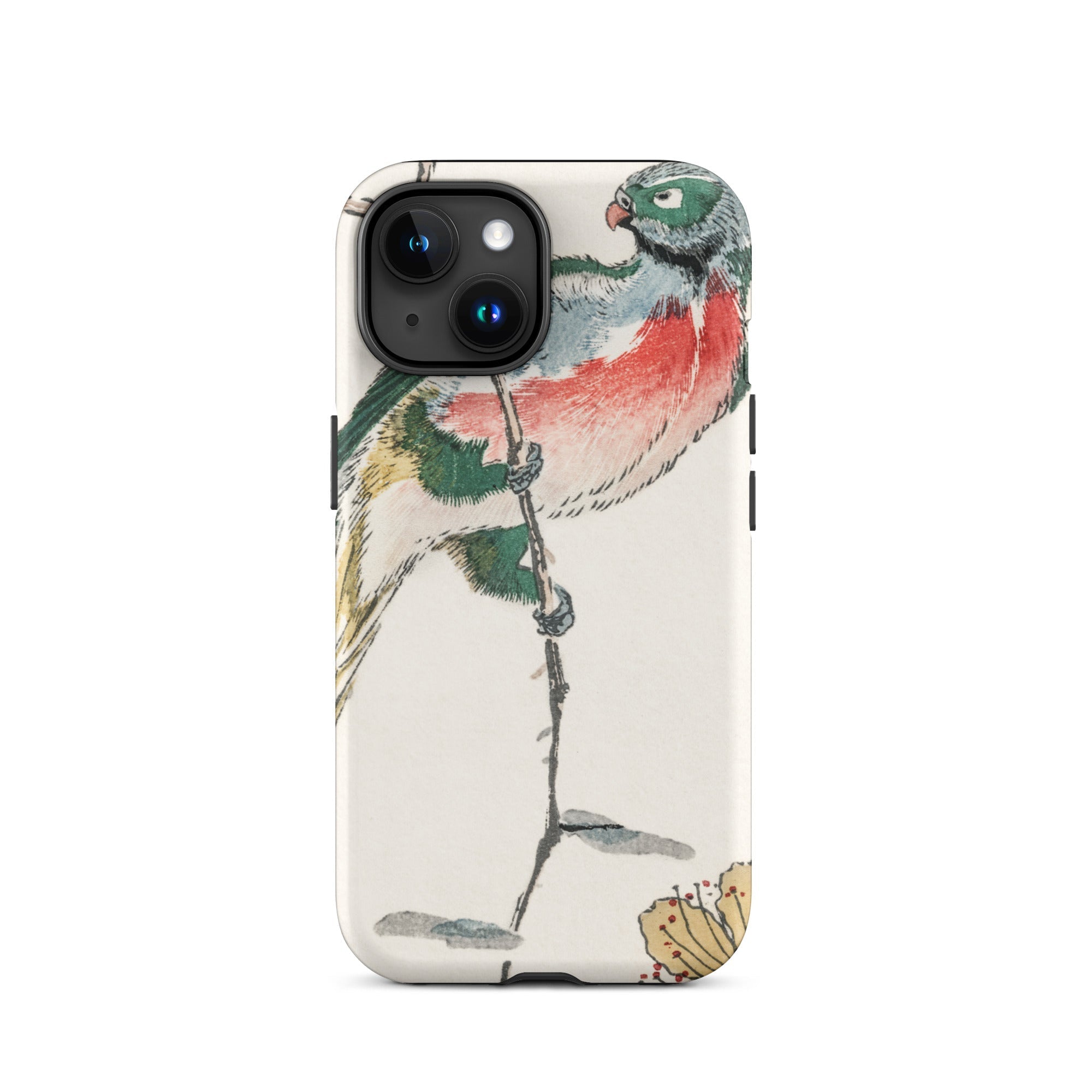 Macaw Numata Kashu Meiji Bird Art Iphone Case, 15 / Matte, Phone Case Bird Illustration