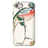 Macaw - Numata Kashu Meiji Bird Art Iphone Case, 8 / Matte, Phone Case Colorful Bird Perched Branch Watercolor-style Illustration