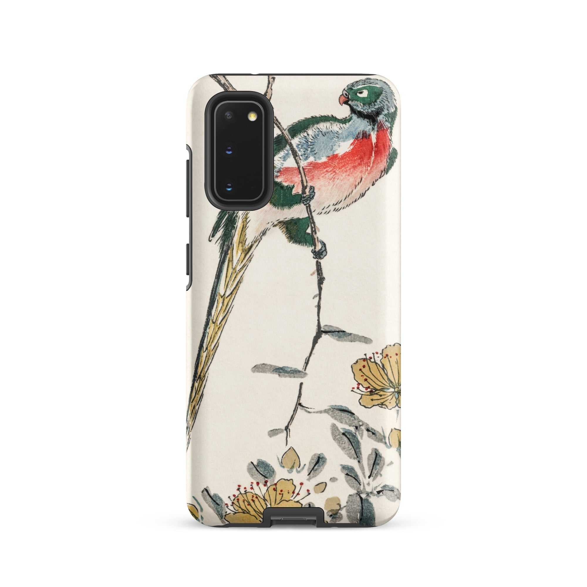 Macaw Numata Kashu Meiji Bird Art Samsung Case, Galaxy S20 / Matte, Smartphone Case Colorful Bird Floral Design