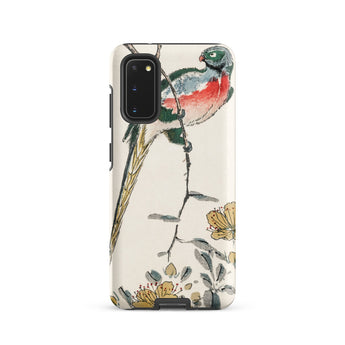 Macaw - Numata Kashu Meiji Bird Art Samsung Case, Galaxy S20 / Matte, Smartphone Case Colorful Bird Floral Design