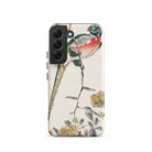 Macaw Numata Kashu Meiji Bird Art Samsung Case, Galaxy S22 / Matte, White Smartphone Case Colorful Bird Floral Design