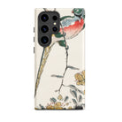 Macaw Numata Kashu Meiji Bird Art Samsung Case, Galaxy S24 Ultra / Matte, White Smartphone Case Green Red Pink Bird Branch
