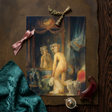 Madame’s Morning Toilette - Jean Frederic Schall Art Print / Canvas Framed Classical Painting Nude Woman Ornate Room Rendered Jean Frederic