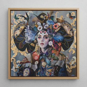 The Magician - Surreal Tarot Card Art Print / Canvas Vibrant Mixed-media Portrait Painting Light Wood Frame Depicts, Dream Spun, Prints