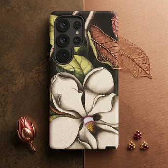 Magnolia Altissima - Mark Catesby Phone Case Eighteenth-century Botanical Illustration, Ivory-cream Petals, Natural History, Freshly