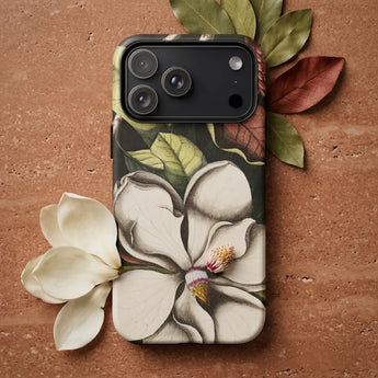 Magnolia Altissima - Mark Catesby Phone Case Eighteenth-century Botanical Illustration, Ivory-cream Petals, Natural History, Freshly