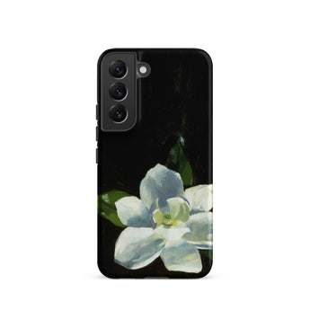 Magnolia - Charles Walter Stetson Phone Case Samsung Galaxy S22 / Matte Black Phone Case Painted White Magnolia Flower Green Stetson’s
