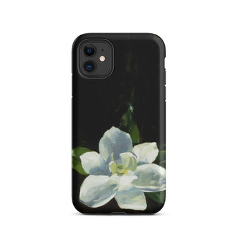Magnolia - Charles Walter Stetson Phone Case Iphone 11 / Matte Black Phone Case Painted White Magnolia Flower Green Stetson’s Magnolia,