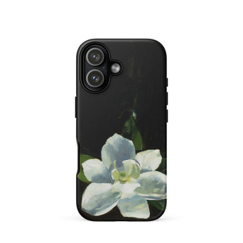 Magnolia - Charles Walter Stetson Phone Case Iphone 17 / Matte Black Phone Case Painted White Magnolia Flower Green Stetson’s Magnolia,