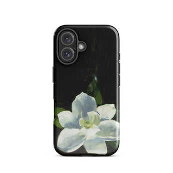 Magnolia - Charles Walter Stetson Phone Case Iphone 16 / Gloss Black Phone Case Painted White Magnolia Flower Green Stetson’s Magnolia,