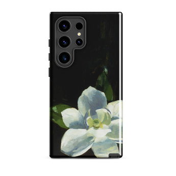 Magnolia - Charles Walter Stetson Phone Case Samsung Galaxy S24 Ultra / Gloss Black Phone Case Painted White Magnolia Flower Green