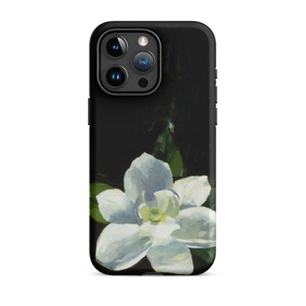 Magnolia - Charles Walter Stetson Phone Case Iphone 15 Pro Max / Matte Black Phone Case Painted White Magnolia Flower Green Stetson’s