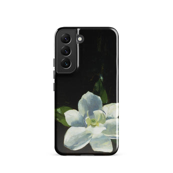 Magnolia - Charles Walter Stetson Phone Case Samsung Galaxy S22 / Gloss Black Phone Case Painted White Magnolia Flower Green Stetson’s