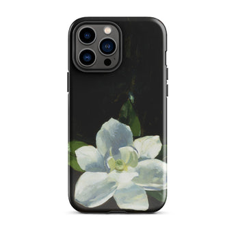 Magnolia - Charles Walter Stetson Phone Case Iphone 13 Pro Max / Gloss Black Phone Case Painted White Magnolia Flower Green Stetson’s