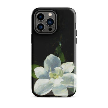 Magnolia - Charles Walter Stetson Phone Case Iphone 14 Pro Max / Gloss Black Phone Case Painted White Magnolia Flower Green Stetson’s
