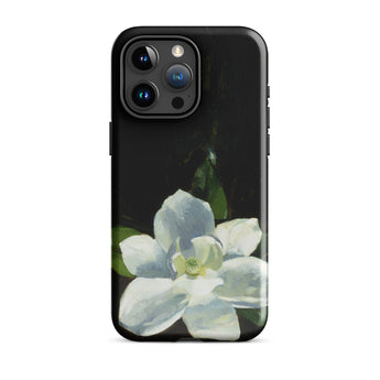 Magnolia - Charles Walter Stetson Phone Case Iphone 15 Pro Max / Gloss Black Phone Case Painted White Magnolia Flower Green Stetson’s