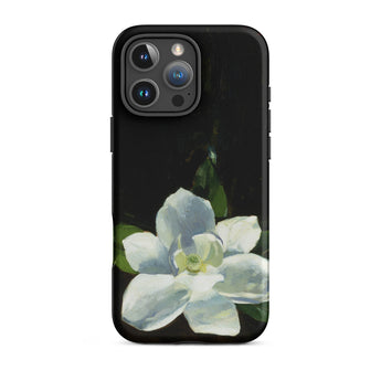 Magnolia - Charles Walter Stetson Phone Case Iphone 16 Pro Max / Matte Black Phone Case Painted White Magnolia Flower Green Stetson’s