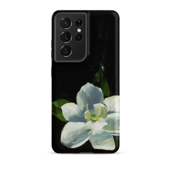 Magnolia - Charles Walter Stetson Phone Case Samsung Galaxy S21 Ultra / Matte Black Phone Case Painted White Magnolia Flower Green