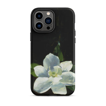 Magnolia - Charles Walter Stetson Phone Case Iphone 13 Pro Max / Matte Black Phone Case Painted White Magnolia Flower Green Stetson’s