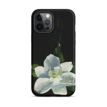 Magnolia - Charles Walter Stetson Phone Case Iphone 12 Pro Max / Matte Black Phone Case Painted White Magnolia Flower Green Stetson’s