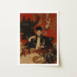 Magnus - Gay Vampire Prince Art Print / Canvas Framed Artwork Stylized Darkly Elegant Figure Ornate Black, Vampiric Embodiment, Queer