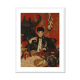 Magnus - Gay Vampire Prince Art Print, Dramatic Portrait Painting Red Black Color Scheme Figure