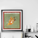 Maharana Ari Singh of Mewar Riding with a Companion Art Print / Canvas, Maharana Ari Singh, Maharana Ari, Ari Singh, Flat Mineral Ground,