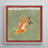 Maharana Ari Singh of Mewar Riding with a Companion Art Print / Canvas, Maharana Ari Singh, Maharana Ari, Ari Singh, Flat Mineral Ground,