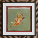 Maharana Ari Singh of Mewar Riding with a Companion Art Print / Canvas, Maharana Ari Singh, Maharana Ari, Ari Singh, Flat Mineral Ground,