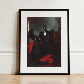 Maharet - Gay Black Vampire Art Print / Canvas, 12x16’’ / 31x41cm / Frame / Matboard, Posters Prints & Visual Artwork, Toby Leon