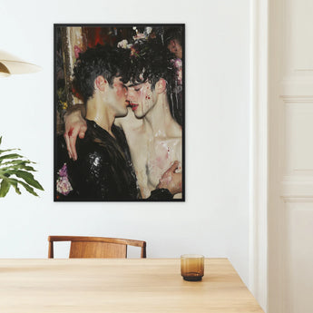 Makeup - Neo-baroque Gay Lovers Framed Canvas, Framed Painting Two Men