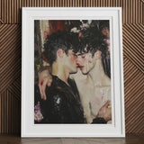 Makeup - Neo-baroque Gay Male Couple Art Print, 12x16’’ / 31x41cm / White Frame / 2’’ Matboard, Framed Print Two Men