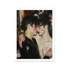 Makeup Neo Baroque Gay Male Couple Art Print, 18x24’’ / 46x61cm / Unframed, Intimate Painted Portrait Two People Close Embrace